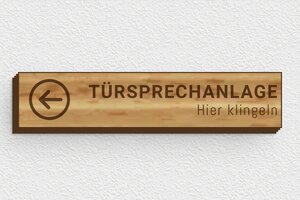 Klingelschild holz - Klingelschild - 70 x 15 mm - Holz - chene - glue - de-klingel-schild-holz-001-2