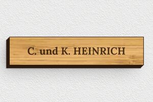 Klingelschild holz - de-klingel-schild-holz-001-3 - 70 x 15 mm - bambou - none - de-klingel-schild-holz-001-3