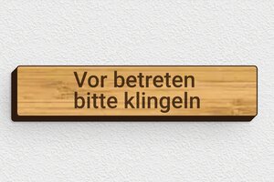 Klingelschild holz - Schild 'Bitte klingeln' - 70 x 15 mm - Holz - bambou - glue - de-klingel-schild-holz-001-5