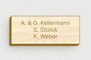 Klingelschild holz - de-klingel-schild-holz-002-3 - 60 x 25 mm - erable - none - de-klingel-schild-holz-002-3