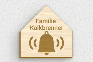 Klingelschild holz - Schild 'Hier klingeln' - 70 x 70 mm - Holz - erable - glue - de-klingel-schild-holz-003-2