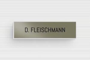 Klingelschild Edelstahl - Aluminium - 55 x 15 mm - bronze-noir - glue - de-klingel-schild-metal-001-10