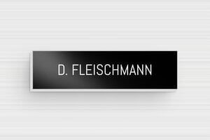 Klingelschild Edelstahl - Aluminium - 55 x 15 mm - noir-blanc - glue - de-klingel-schild-metal-001-8