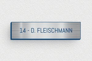 Edelstahlschilder - de-klingel-schild-plastik-001-5 - 60 x 15 mm - acier-bleu - none - de-klingel-schild-plastik-001-5