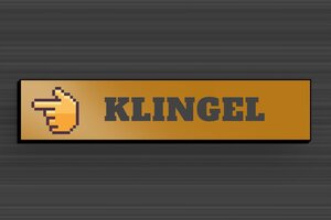 Klingelschild plastik - Klingelschild - 70 x 15 mm - PVC - or-noir - glue - de-klingel-schild-plastik-002-2