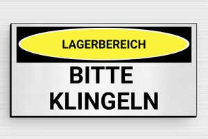 Klingelschild plastik - de-klingel-schild-plastik-004-4 - 100 x 50 mm - gris-brosse-noir - magnetic - de-klingel-schild-plastik-004-4