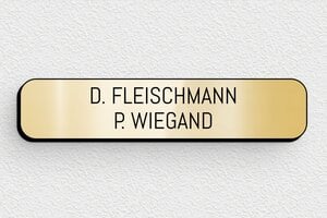 Türschilder aus PVC - PVC - 70 x 15 mm - or-brillant-noir - none - de-klingel-schild-pvc-001-15