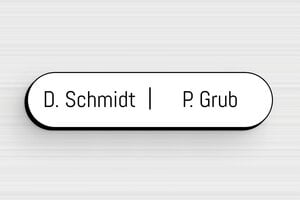 Klingelschild PVC - PVC - 65 x 15 mm - blanc-noir - none - de-klingel-schild-pvc-001-18