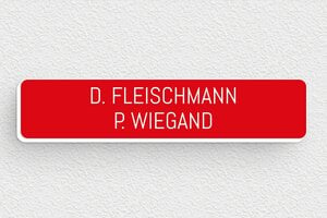 Klingelschild PVC - PVC - 70 x 15 mm - rouge-blanc - none - de-klingel-schild-pvc-001-21