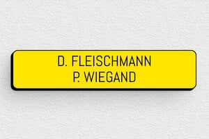 Klingelschild PVC - PVC - 70 x 15 mm - jaune-noir - none - de-klingel-schild-pvc-001-24