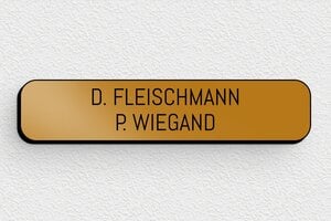 Klingelschild PVC - PVC - 70 x 15 mm - or-noir - none - de-klingel-schild-pvc-001-6