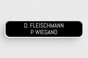 Klingelschild PVC - PVC - 70 x 15 mm - noir-blanc - none - de-klingel-schild-pvc-001-9