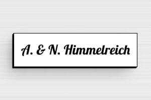 Klingelschild PVC - PVC - 65 x 18 mm - blanc-noir - glue - de-klingel-schild-pvc-004-3