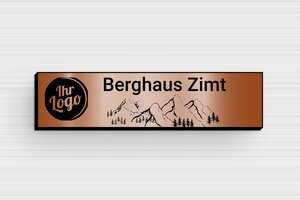 Klingelschild selbstklebend - de-klingel-schild-selbstklebend-002-4 - 60 x 15 mm - cuivre-noir - glue - de-klingel-schild-selbstklebend-002-4