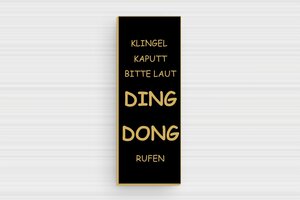 Klingelschild selbstklebend - de-klingel-schild-selbstklebend-002-5 - 30 x 80 mm - noir-or - glue - de-klingel-schild-selbstklebend-002-5