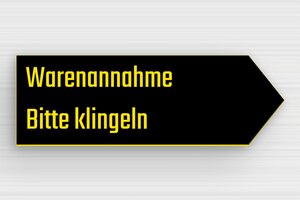 Klingelschild selbstklebend - Deko-Schild 'King Road SW5' - 350 x 117 mm - PVC - noir-jaune - glue - de-klingel-schild-selbstklebend-003-5