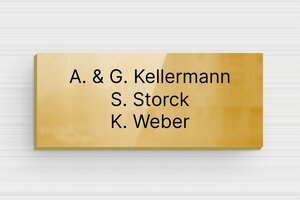 Messingschilder - de-klingel-schild-selbstklebend-004-2 - 60 x 25 mm - poli-noir - glue - de-klingel-schild-selbstklebend-004-2