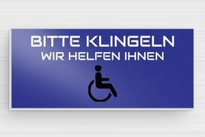 Aluminium schilder - de-klingel-schild-selbstklebend-004-5 - 80 x 35 mm - bleu - glue - de-klingel-schild-selbstklebend-004-5