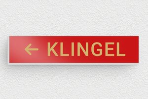 Klingelschild selbstklebend - Schild für Klingel - 70 x 15 mm - Aluminium - rouge-or - glue - de-klingel-schild-selbstklebend-005-2