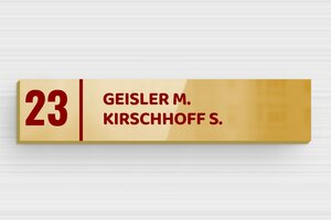 Klingelschild zwei namen - de-klingel-schild-zwei-namen-001-1 - 70 x 15 mm - poli-rouge - none - de-klingel-schild-zwei-namen-001-1