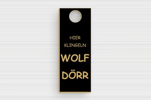 Rechteckiges Schild - de-klingel-schild-zwei-namen-002-3 - 30 x 80 mm - noir-or - holes-only - de-klingel-schild-zwei-namen-002-3