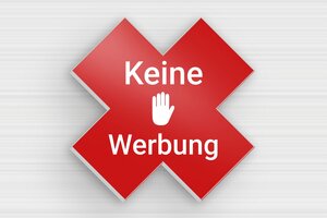 Schild nach Form - de-kreuz-formig-schild-002-1 - 65 x 65 mm - rouge - glue - de-kreuz-formig-schild-002-1