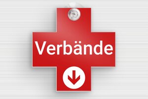 Metallschilder - de-kreuz-formig-schild-003-2 - 100 x 100 mm - rouge - suction-cup - de-kreuz-formig-schild-003-2