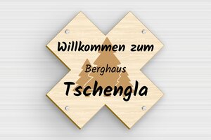 Kreuzförmiges Schild - de-kreuz-formig-schild-003-5 - 200 x 200 mm - erable - screws - de-kreuz-formig-schild-003-5