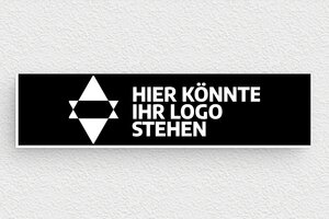 Türschilder - de-logo-008-1 - 100 x 25 mm - noir-blanc - glue - de-logo-008-1