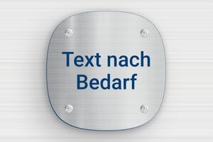 Schild nach Form - de-material-schild-edelstahl-002-5 - 210 x 210 mm - acier-bleu - suction-cup - de-material-schild-edelstahl-002-5