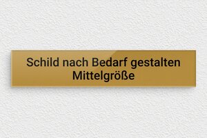 Schild nach Größe - de-mittleres-schild-001-2 - 200 x 40 mm - or-fonce-noir - none - de-mittleres-schild-001-2