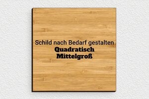 Schild nach Größe - de-mittleres-schild-003-5 - 120 x 120 mm - bambou - none - de-mittleres-schild-003-5