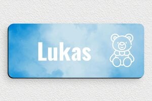 Türschild kinderzimmer - de-name-shild-005-0 - 150 x 60 mm - custom - glue - de-name-shild-005-0