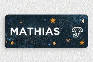 Türschild kinderzimmer - de-name-shild-005-1 - 150 x 60 mm - custom - glue - de-name-shild-005-1