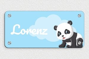 Türschild kinderzimmer - de-name-shild-014-1 - 300 x 140 mm - custom - screws-caps - de-name-shild-014-1