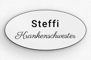 Namensschilder gesundheitswesen - de-namen-schild-001-3 - 80 x 40 mm - gris-noir - badge - de-namen-schild-001-3