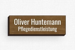 Namensschilder - de-namen-schild-002-3 - 60 x 20 mm - noyer - badge - de-namen-schild-002-3