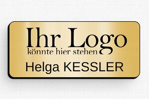 Namensschilder - de-namen-schild-006-3 - 70 x 30 mm - or-brosse-noir - badge - de-namen-schild-006-3