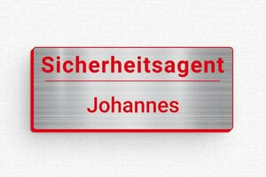 Namensschilder magnet - de-namen-schild-011-4 - 60 x 25 mm - acier-rouge - badge - de-namen-schild-011-4