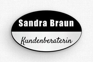 Namensschilder - de-namen-schild-017-3 - 60 x 35 mm - gris-brosse-noir - badge - de-namen-schild-017-3