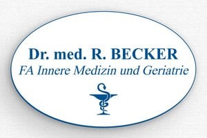 Namensschilder gesundheitswesen - de-namen-schild-020-3 - 80 x 50 mm - blanc-bleu - badge - de-namen-schild-020-3