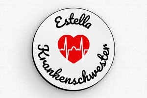 Namensschilder gesundheitswesen - de-namen-schild-021-3 - 50 x 50 mm - gris-noir - badge - de-namen-schild-021-3