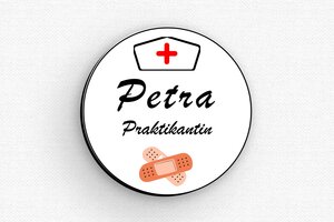 Namensschilder gesundheitswesen - de-namen-schild-025-3 - 40 x 40 mm - custom - badge - de-namen-schild-025-3