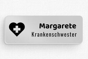 Namensschilder Gesundheitswesen - Namensschild Aluminium - Magneten - 70 x 25 mm - anodise - badge - de-namen-schild-030-3