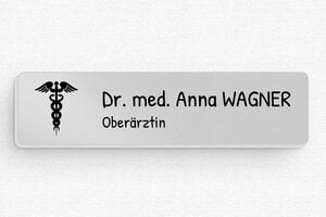 Namensschilder Gesundheitswesen - Namensschild Aluminium - Magneten - 80 x 20 mm - anodise - badge - de-namen-schild-032-3