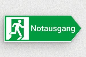 Notausgangsschilder - Notausgangsschild - 201 x 67 mm - PVC - vert-blanc - glue - de-notausgang-schild-001-1