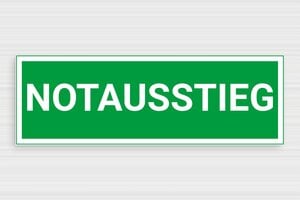 Notausgangsschilder - Notausgangsschild - 300 x 100 mm - PVC - vert-blanc - glue - de-notausgang-schild-001-2