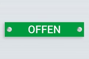 Schild Öffnungszeiten - Schild 'Geschäft geöffnet' - 240 x 45 mm - PVC - vert-blanc - suction-cup - de-offen-schild-geschafft-001-3