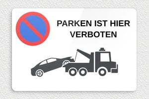 privat parkplatz schild - Schild 'Parken Verboten' - 300 x 200 mm - Plexiglas - custom - glue - de-parken-verboten-003-3