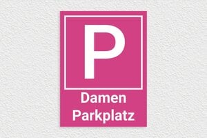 Parkplatzschilder - Parkplatzschild 'Nur für Kunden' - 300 x 400 mm - PVC - rose-blanc - none - de-parking-003-1